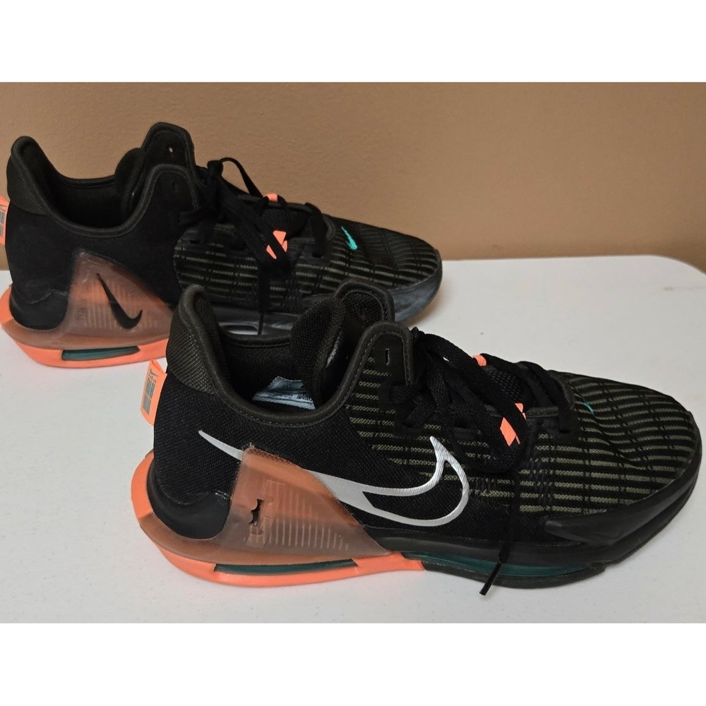 Nike LeBron Witness 7 Mens Basketball Shoes Black Orange CZ4052-001 Size‎ 10.5